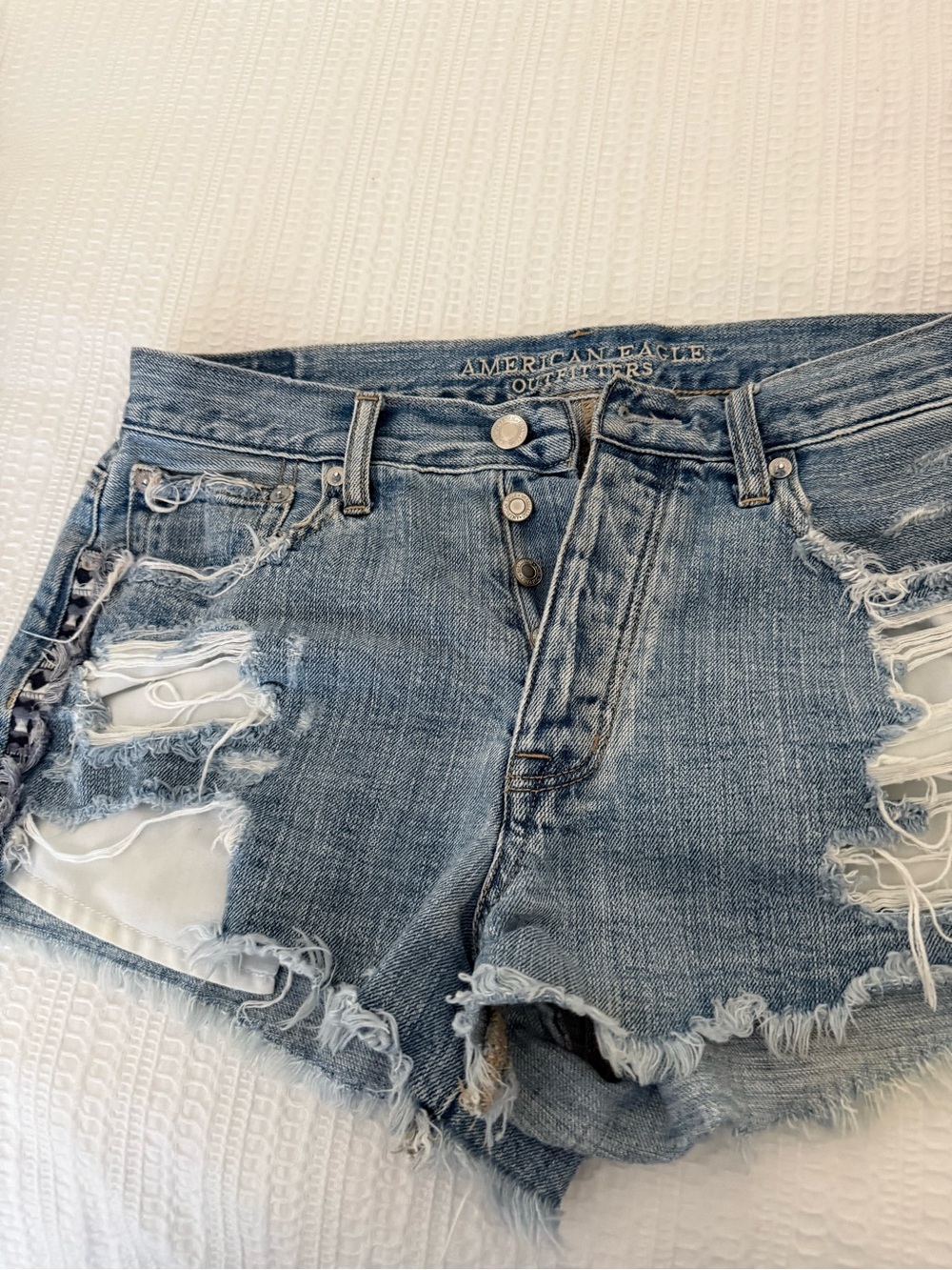 Vintage Women Jean Shorts in Light Blue